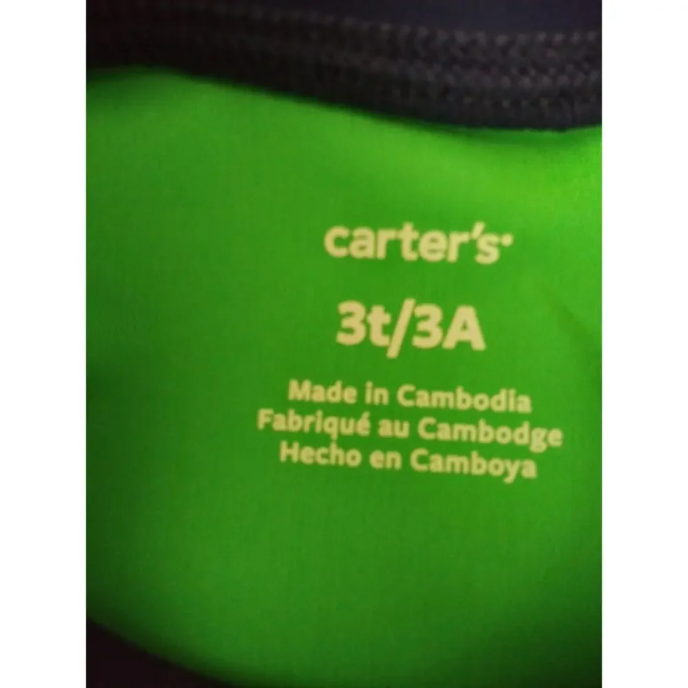 NWT Carter's Boy's Dinosaur Bathing Suit Set Green/Blue 3T